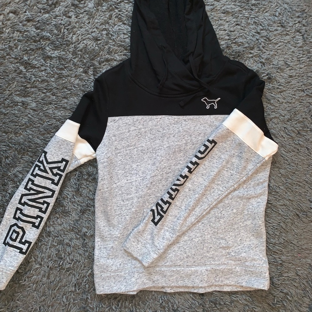 Pink Gray Hoodie
